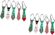 HOODANCOS 2sets Christmas Tie Boys Christmas Bow Tie Christmas Neckties Christmas Party Decor Snowflake Ties for Men Christmas Party Tie Boy Funny Holiday Neckties Ugly Tie Felt 5pcs*2