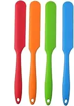 SUMERSHA 4pcs Silicone Spatula Set Heat Resistant Cake Cream Butter Spatulas Mixing Batter Scraper Non-Stick Flexible Baking Cooking Tool 4 Colors