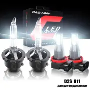 For Nissan Murano 2003-2014 D2S Xenon HID Headlights Low Beam + H11 Fog Bulbs (for: BMW)