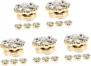 DEARMAMY 5sets 5sets Flower Cufflinks Car Accessories Drawer Sachets Accessories Drum Stand Bottle Rack Wine Rack Car Key Chain Charm Keychain Accessory Lampshades Chrome Lampshades 4pcs*5