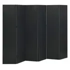 6-Panel Room Divider Folding Wall Privacy Screen Stand Black 240x180cm Steel
