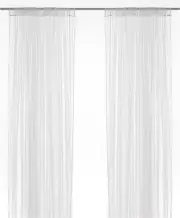 IKEA Lill Curtains White 2 Panels 98" x 110" New Light Weight Sheer