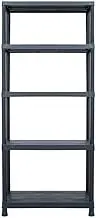 Heavy Duty Plastic Storage Shelf Rack 90x60x180 cm Bookcase & Standing Shelf for Home, Garage, Office - 500 kg Load Capacity, Durable & Space-Saving