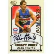2005 Select AFL Dynasty Card Draft Pick Signature DS3 Ryan Griffen (Bulldogs)
