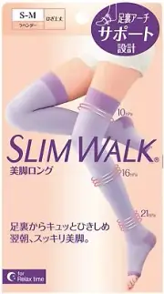 SLIM WALK Compression Socks For Relax Time Long type S-M(22-24cm) Size