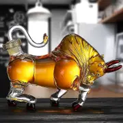 wine bottle Bull Heads Animal Liquor Decanter for Bourbon, Whiskey, Scotch, Rum, or Tequila, Zodiac Shape, 500ml 1pcs(d-)