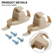 ABS 2x Sun Visor Clip 2pcs For BMW 3 5 7 Series For E46 E38 E39 E53 X5
