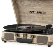Vintage 3-Speed Bluetooth Suitcase Record Player - Premium Sound and Portable