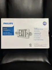 Philips PHLCRG2RW 2-Light Thermoplastic LED White Exit/Emergency Combo NEW