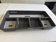Made Smart Madesmart Small Silverware Drawer Tray Granite Black Grey Great (0556