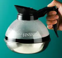 在飛比找樂天市場購物網優惠-透明有機玻璃 330咖啡機專用不銹鋼底美式加煮咖啡壺 電磁爐