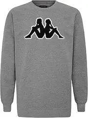 [Kappa] Mens Tarvit Logo Sweatshirt 902 Jumper Pullover Grey/Black