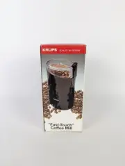 NEW Vintage KRUPS Fast Touch Coffee Mill Grinder Model 203 Black NOS
