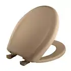 Round Closed Front Toilet Seat in Sand