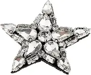 Star Beads Rhinestone Applique Sew on Patch Clothes Bag Accessories Clear