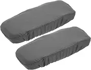 uxcell Chair Armrest Slipcovers Covers, 22 x 7mm Polyester Removable Seat Hand Rest Protector for Office Chairs Desk Chair(Gray)