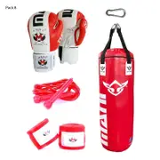 3ft Punching Bag + Boxing Gloves + Speed Rope + Hand Wraps + Snap Hook