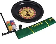 Roulette Casino Grade Precision Bearings Turntable 10 in Deluxe Roulette Wheel Game Set with Accessories Drinking Games for Night Party Turntable