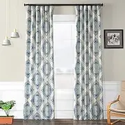 HPD Half Price Drapes BOCH-KC27C-84 Blackout Room Darkening Curtain (1 Panel), 50 X 84, Henna Blue