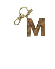 Alviero Martini Prima Classe Letter M Keychain Map Print Charm Women Beige Rings