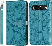 [CXTcase] for Google Pixel 8a Case PU Leather Folio Flip Cover with Card Slots, Magnetic Wallet Phone Case for Google Pixel 8a - Blue