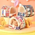Plush Hamster House Rabbit Squirrel Hut Mini Cage Mat Soft Guinea Pig Nest