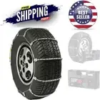 Set of 2 Stainless Steel Snow Chains for Radial Tires - Lightweight & Durable
