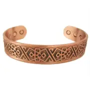 Chunky Copper Magnetic Bracelet/Bangle Inca Design 6 Magnets Health Rare Eart...