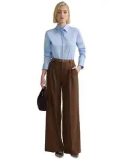 [Oxford] Sonia Flannel Pant in Dark Camel
