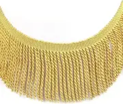 5 Yard 4" Gold Curtain Fringe/ Bullion/ Trim Rayon Fabric