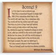 Sonnet 9 FRIDGE MAGNET (3 x 3 inches) William Shakespeare