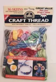 36 Skeins of DMC Variegated Craft Thread -Opened Bag*