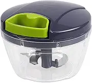 Manual Food Chopper, Hand String Garlic Grinder, Food Processor Quiet and Lightweight Design for Efficient and Fast Meal Prep