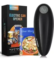 Electric Can Opener Safe Smooth No Sharp Edges Can Opener Black