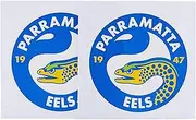 NRL iTag Pack of 2 Mini Decals Eels Mini Decals, Unisex-Adult