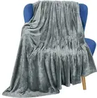 Fleece Blanket Throw Size Ash Grey 300GSM Luxury Anti-Static Fuzzy Soft Micro...