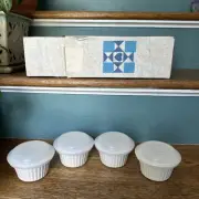 Tupperware NEW USA VINTAGE Ultra 21 Custard Cups 6oz w/Seals #1922 NOS
