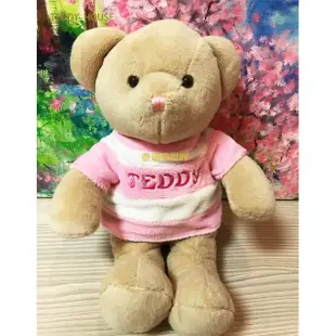【TEDDY HOUSE泰迪熊】泰迪熊玩具玩偶公仔絨毛娃娃baby條紋泰迪熊大粉紅(正版泰迪熊可許願好運泰迪熊)