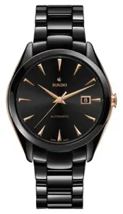 Rado HyperChrome Automatic Ceramic & Gold PVD Black Dial Mens Watch R32252162