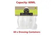 60 x Dressing Containers Food Sauce Catering Take Away Table Storage Dip Salad