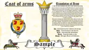 Macknuckles-Mnicol COAT OF ARMS HERALDRY BLAZONRY PRINT