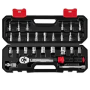27Piece Click Torque Wrench Set, 1/4 Inch Drive Bike Torque Wrench, 2.3-27.1N...