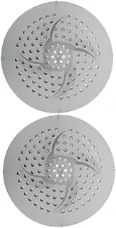 Bathroom Sink Plug 2 Pcs Silicone Drain Cover Kitchen Sink Strainer Anti-Blockage Strainer Pad Grey