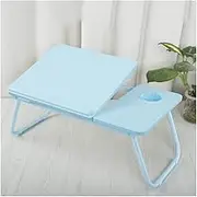 Adjustable Multifunctional Laptop Bed Desk,Cup Holder/Baffle Design/Folding Leg Portable Bed Tray Table,Eating Writing Bed Table Write