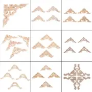 4pcs Various Wood Carved Onlay Applique Corner Decals Frame Applique Ornament