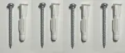 4 Sets Ikea Fixa Wall Anchoring Plug 60mm Chipboard Screws Part # 121714 109048