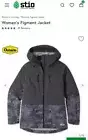 Stio Womens Figment Jacket Steel/Camo Large Waterproof Windproof MSRP $499