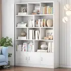 Alpha 10-Shelf 3-Door Wardrobe Cupboard Bookshelf Cabinet (White) 1.8m Ta