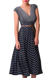 Eva Nautical Dress W Belt--LEI-J15EVANAU