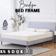 Priceworth Bendigo Bed Frame Bedding Platform Home Furniture Gray
